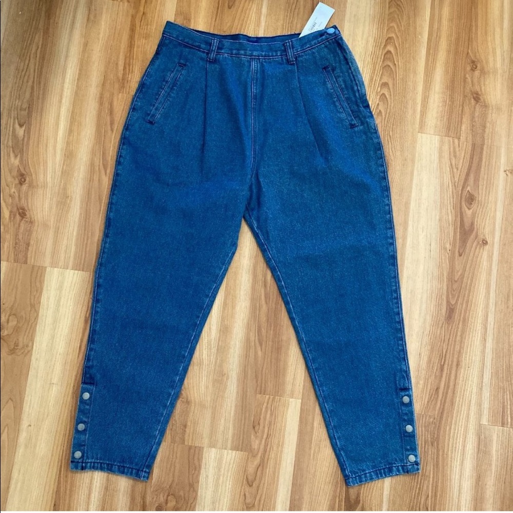 Oak Women's Side Zip Baggy High Rise Jeans Sz 29